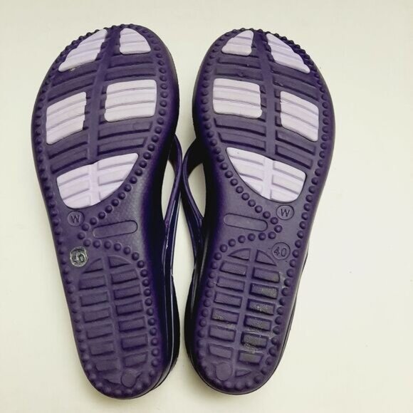 DETAILS Wedge Light Sandals Purple Thong Flip Flops Slip On Sz 9 | Eur 40 - Picture 14 of 16